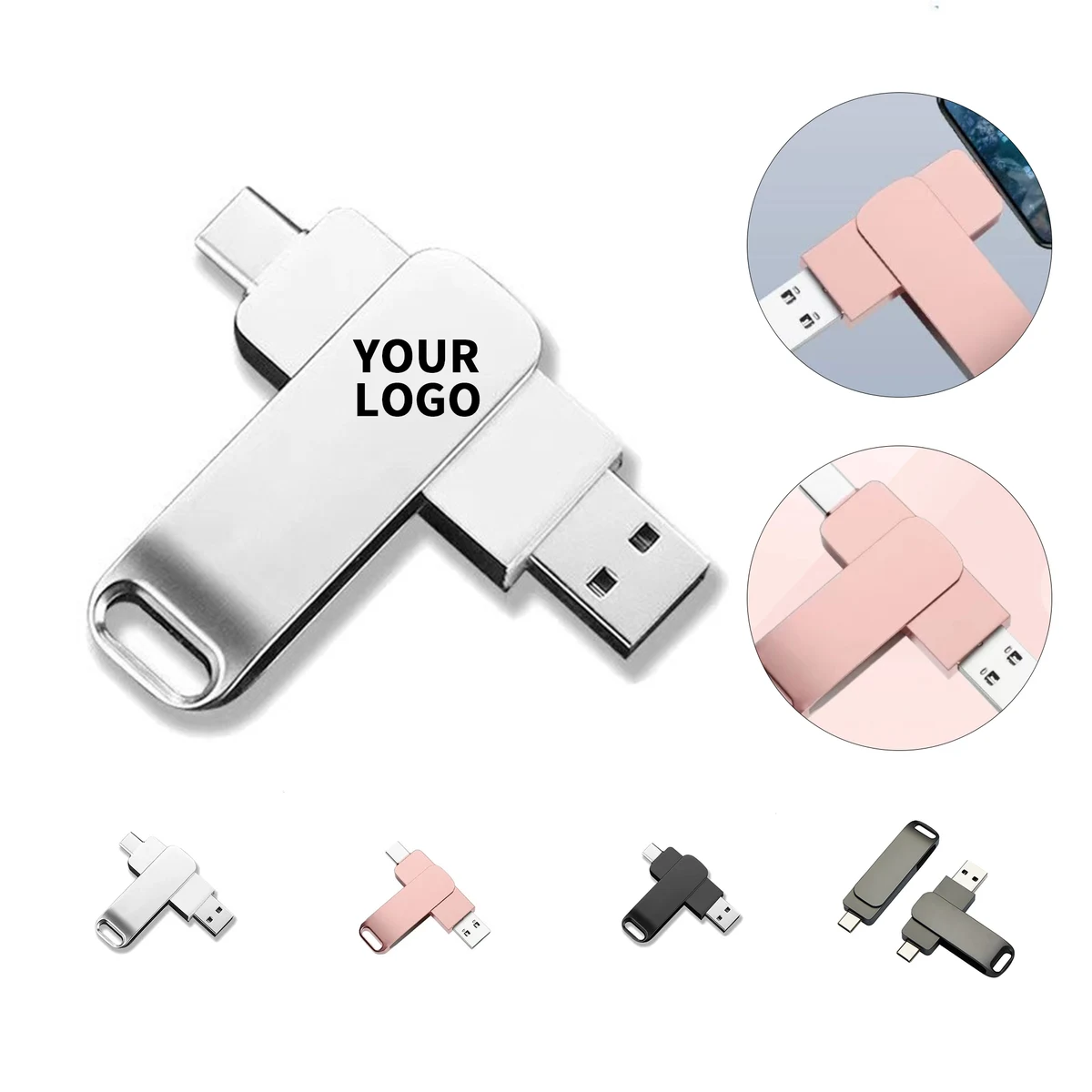 High Speed USB 3.0 Metal Swivel Flash Drive 16GB 1