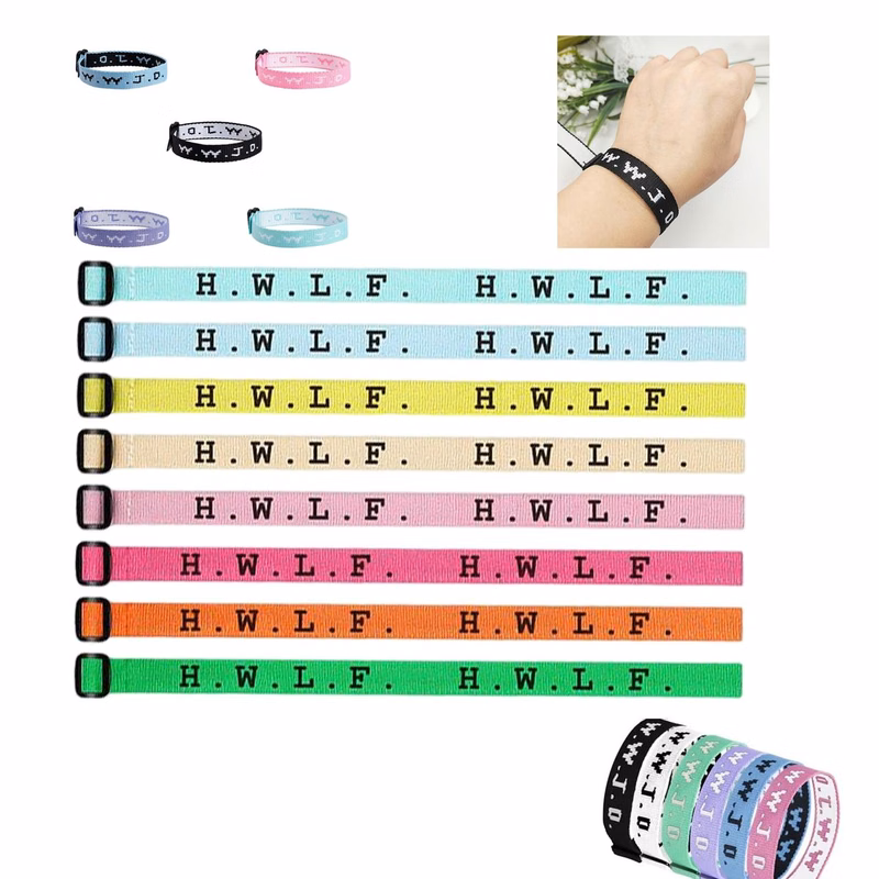 Adjustable Polyester Jacquard Wrist Strap