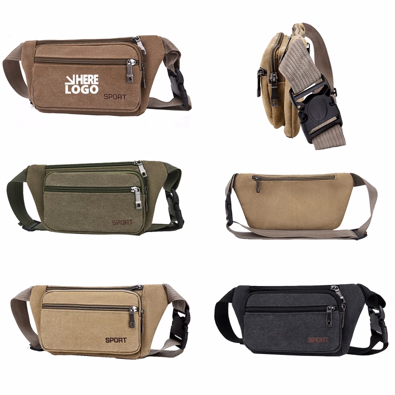 Sports Canvas Waist Bag MOQ 50PCS