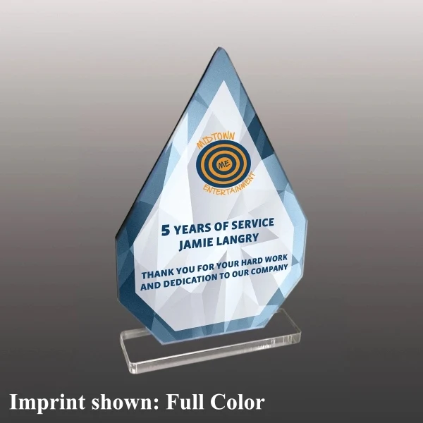Stock Acrylic Flame Award - Full Color Digital Graphic 1