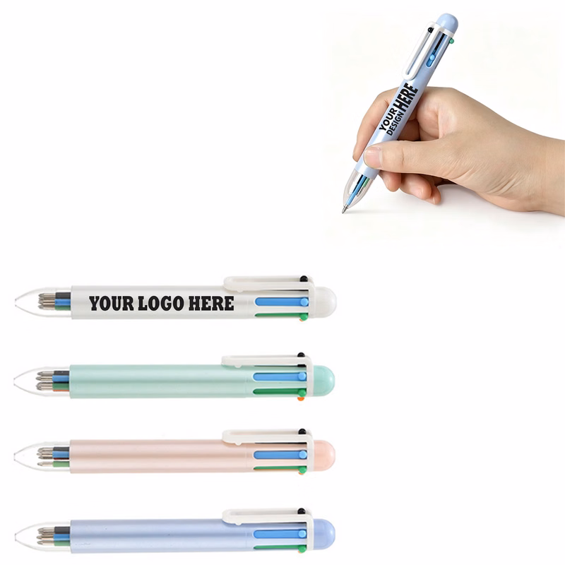 Six Tone Retractable Bullet Tip Pen