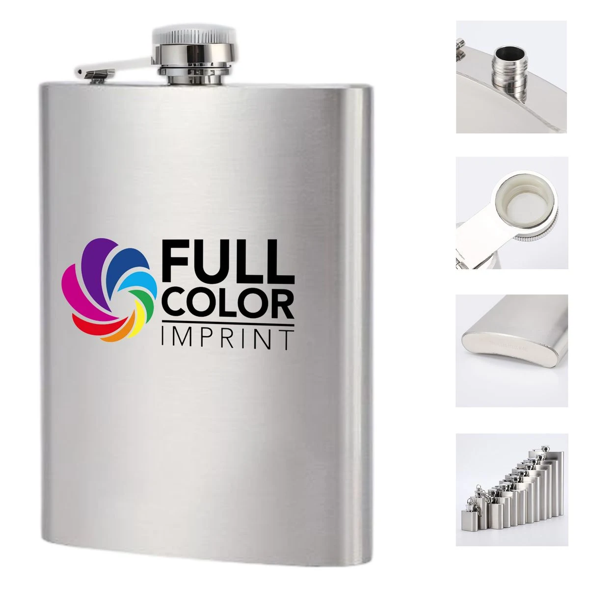 Full Color 8oz Stainless Steel Portable Flask 1