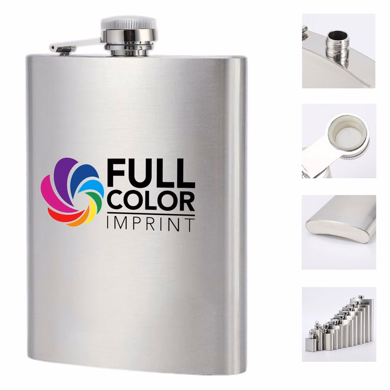Full Color 8oz Stainless Steel Portable Flask