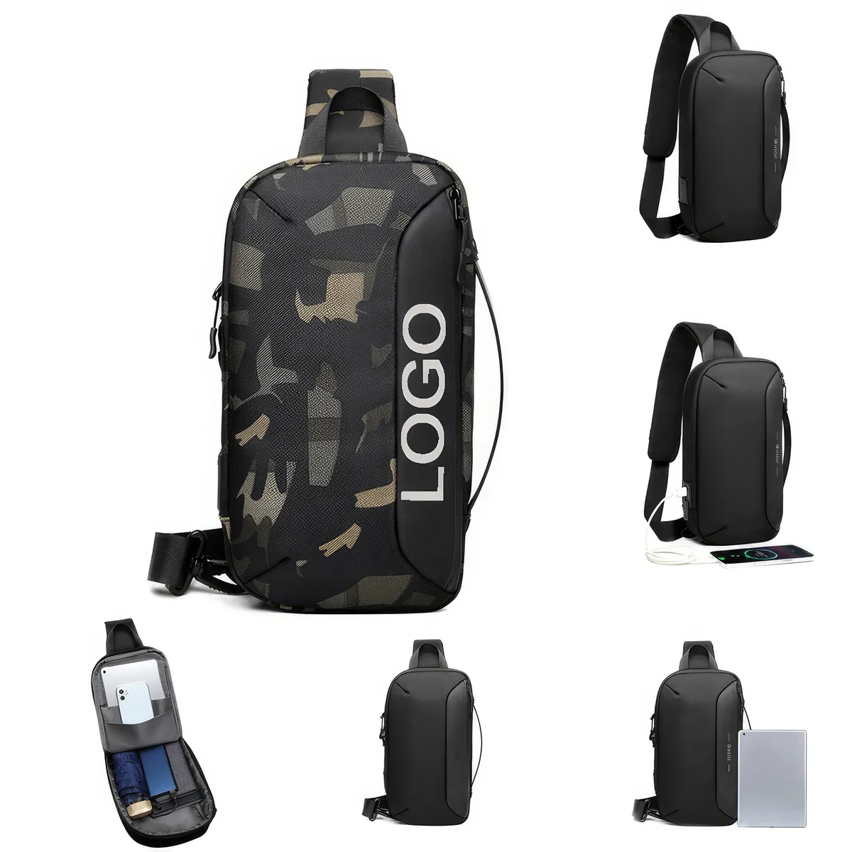 Men's USB Business Chest Bag 1