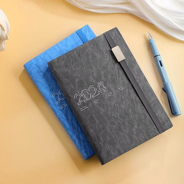 A5 Size PU Cover 2025 Daily Planner Notebook