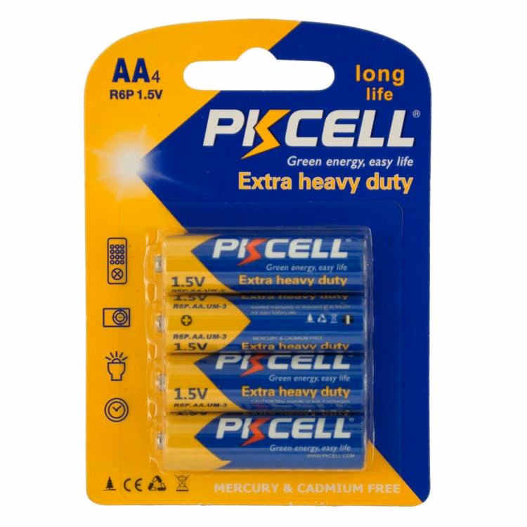 Heavy Duty AA Batteries - 4 Pack Mercury & Cadmium Free