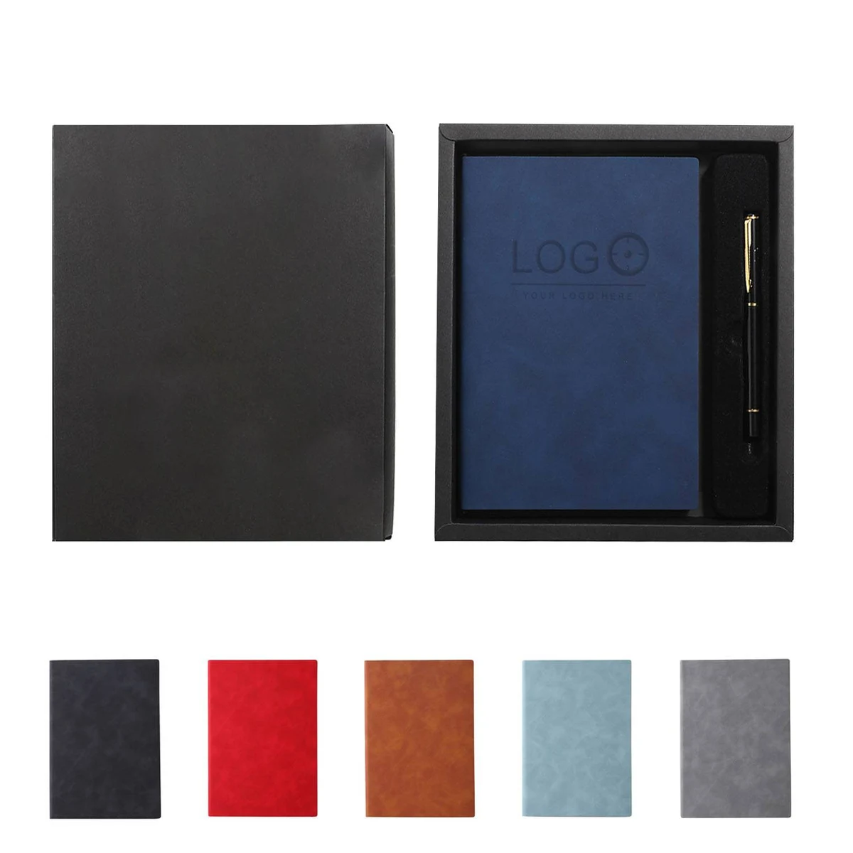 A5 Leather Notebook Pen Business Gift Set 1