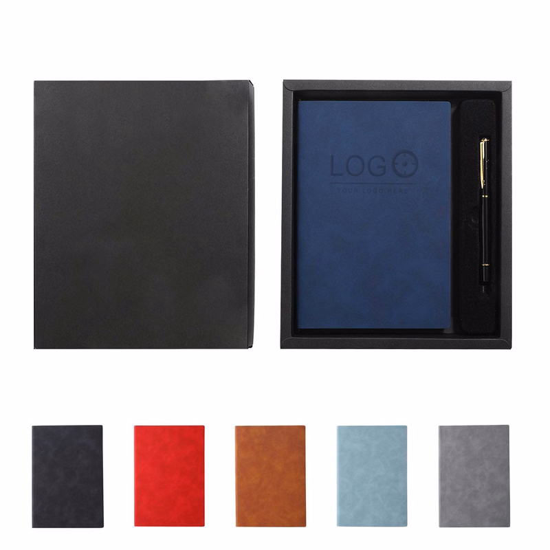 A5 Leather Notebook Pen Business Gift Set
