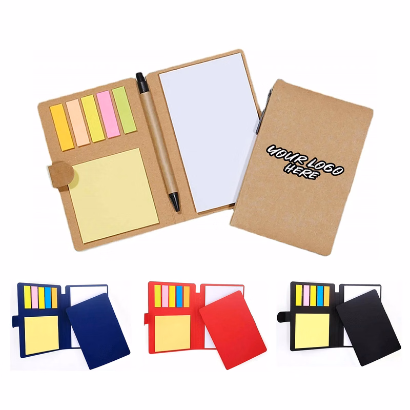 Self-Stick Note Pad Card Sticky Notebook With A Pen