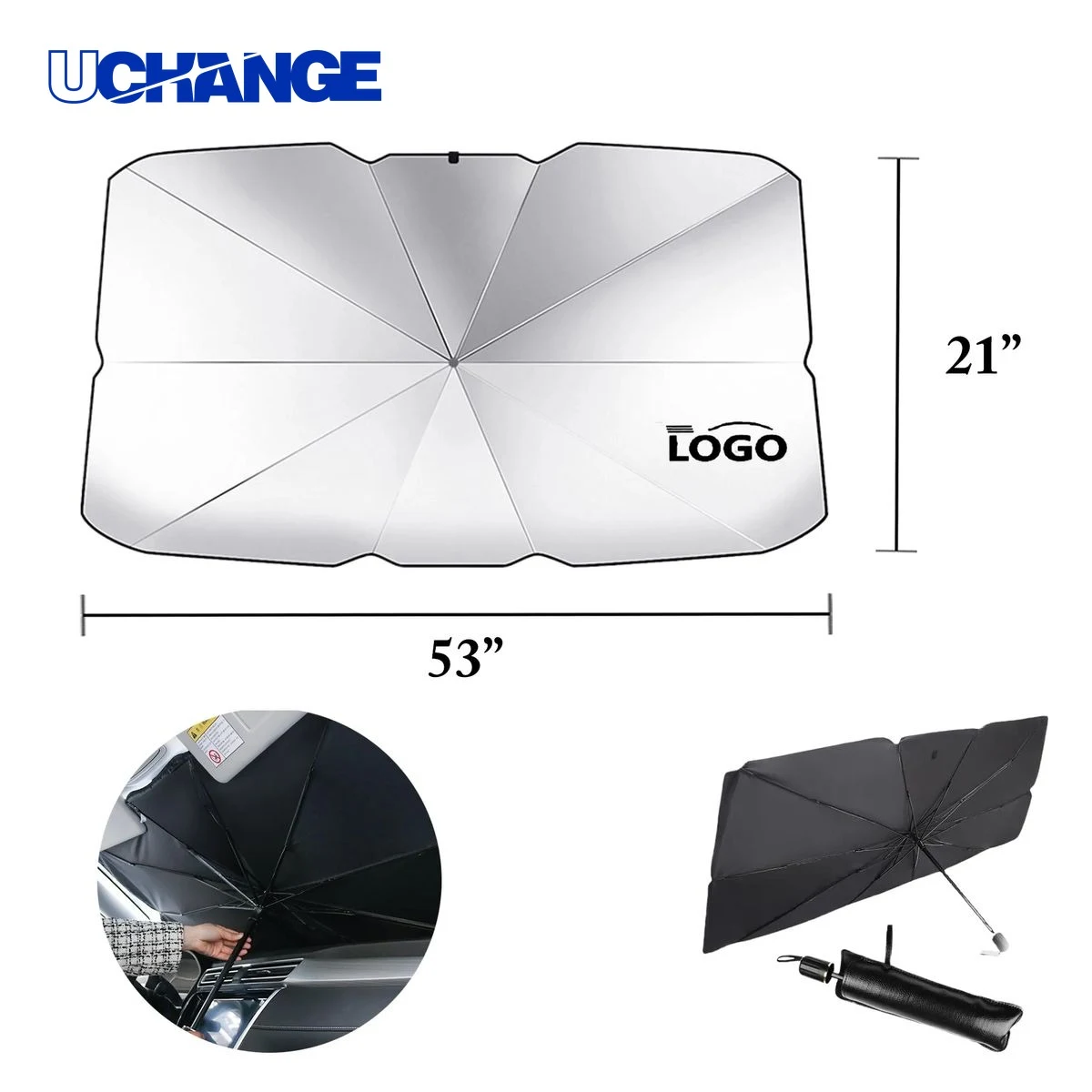 Retractable Car Sunshade Umbrella 1