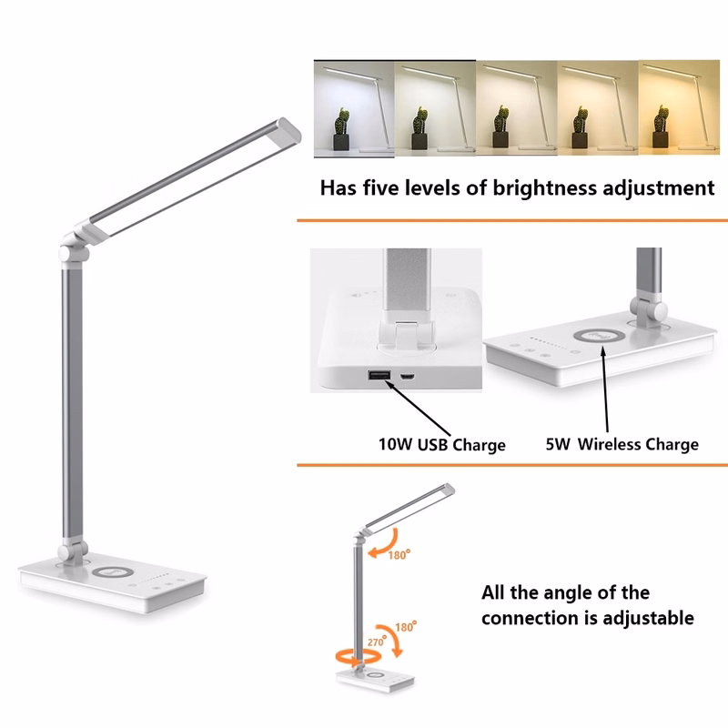 Desk Lamp with Wireless Charger