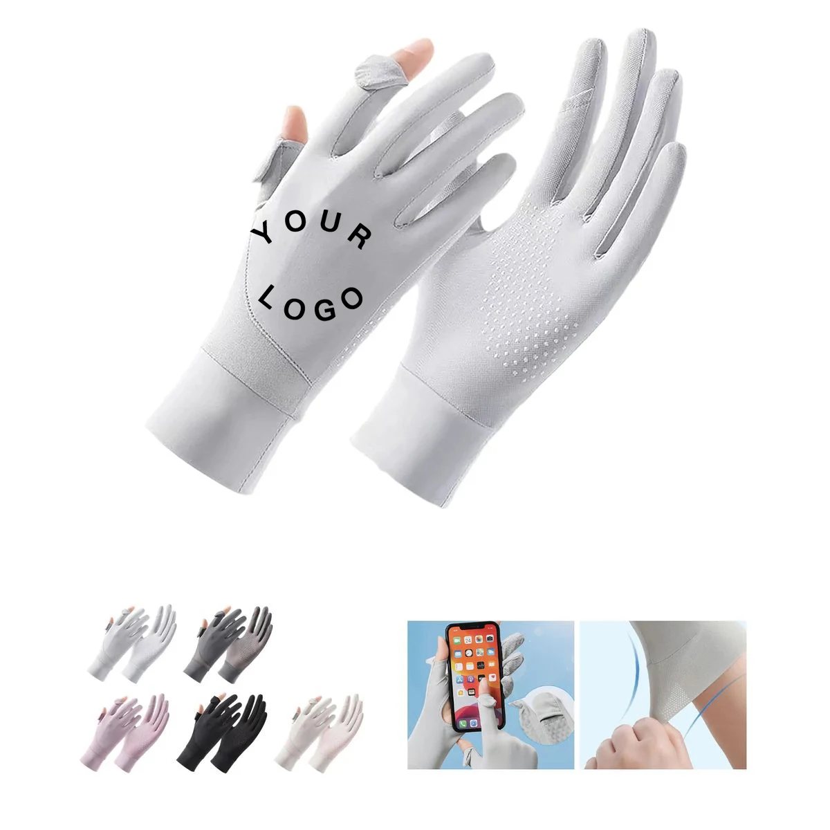 Breathable Nylon UV Protection Gloves 1
