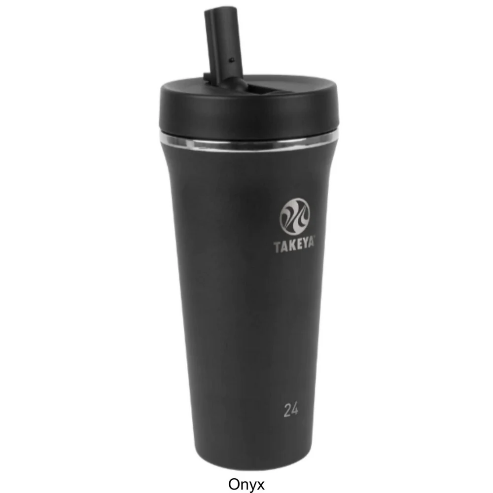 24 oz Takeya® Stainless Steel Insulated Tumbler w/ Straw Lid 1