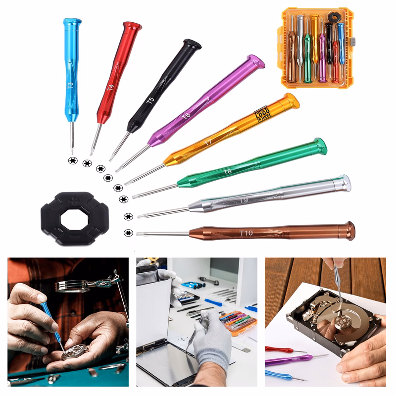 8 Pieces Magnetic Mini Torx Screwdrivers Set