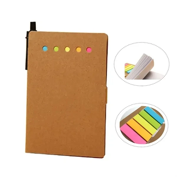 Recycled Notepad Notebook with Sticky Note & Pen 1