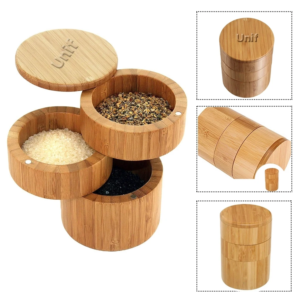 3 Tiered Bamboo Salt Box 1