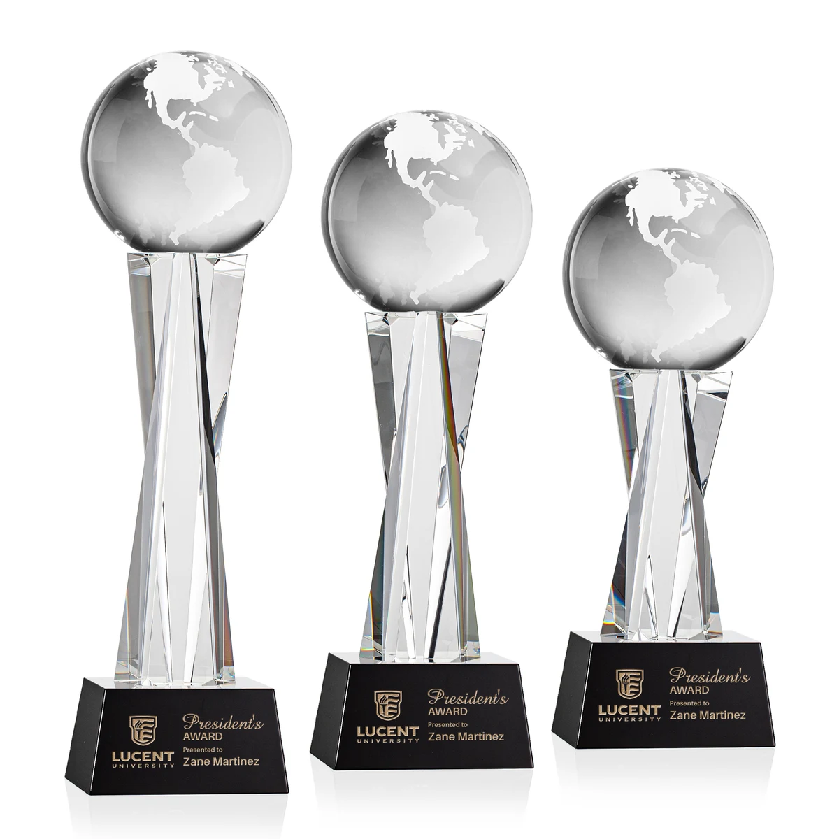 Globe Award on Grafton Base - Black 1