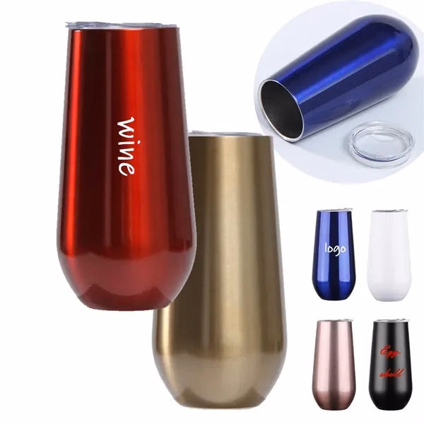 Custom 6 oz Eggshell Stainless Steel Vacuum Tumbler with Lid — Insulated Drinkware