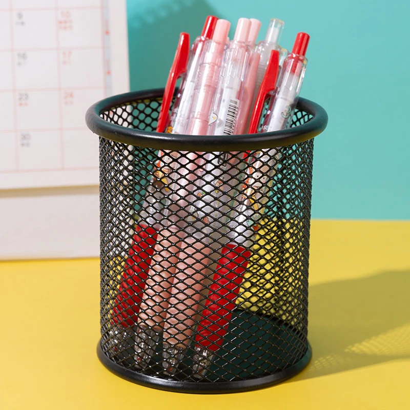 Creative Iron Hollow Desktop Storage Pen Holder 1