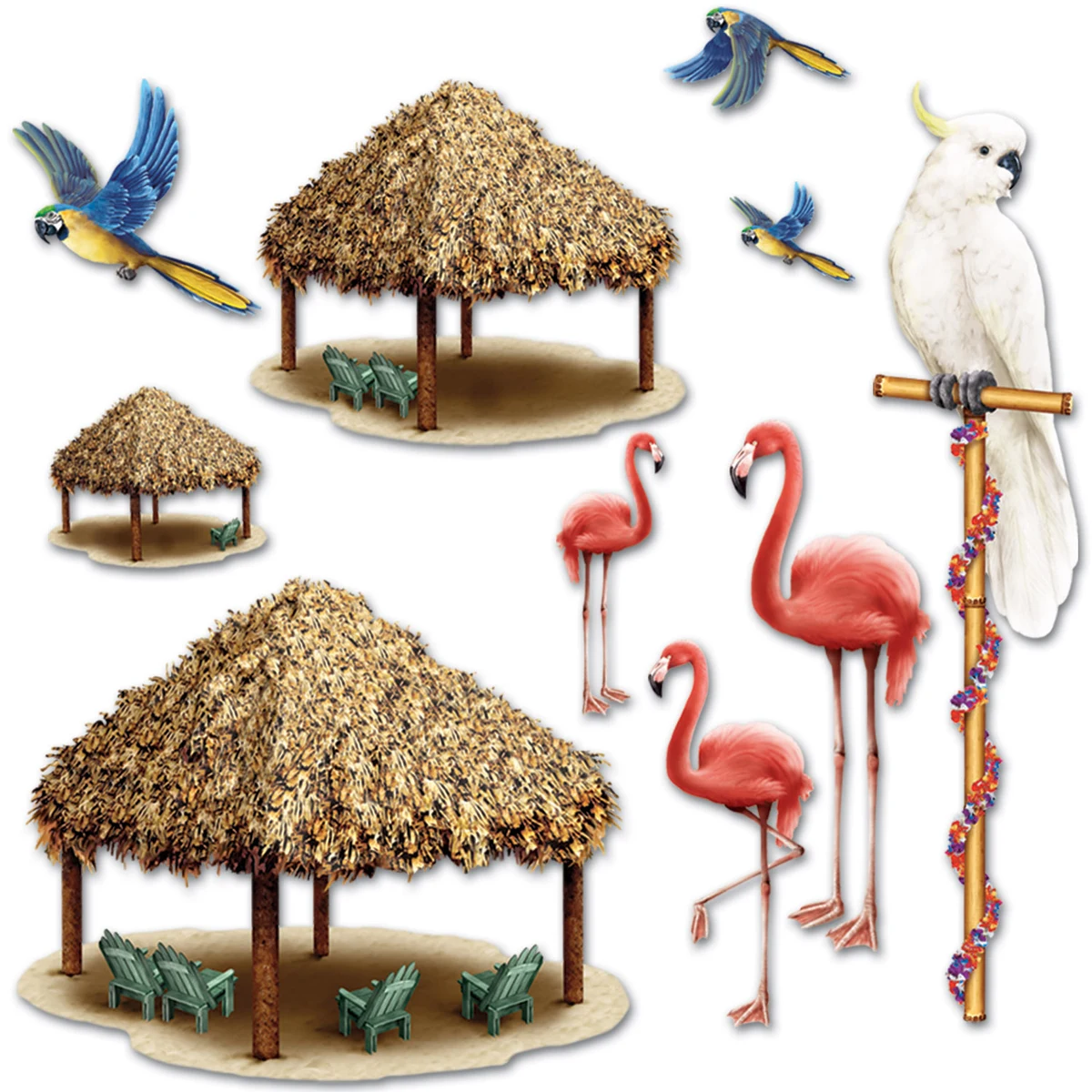 Tiki Hut & Tropical Bird Props 1