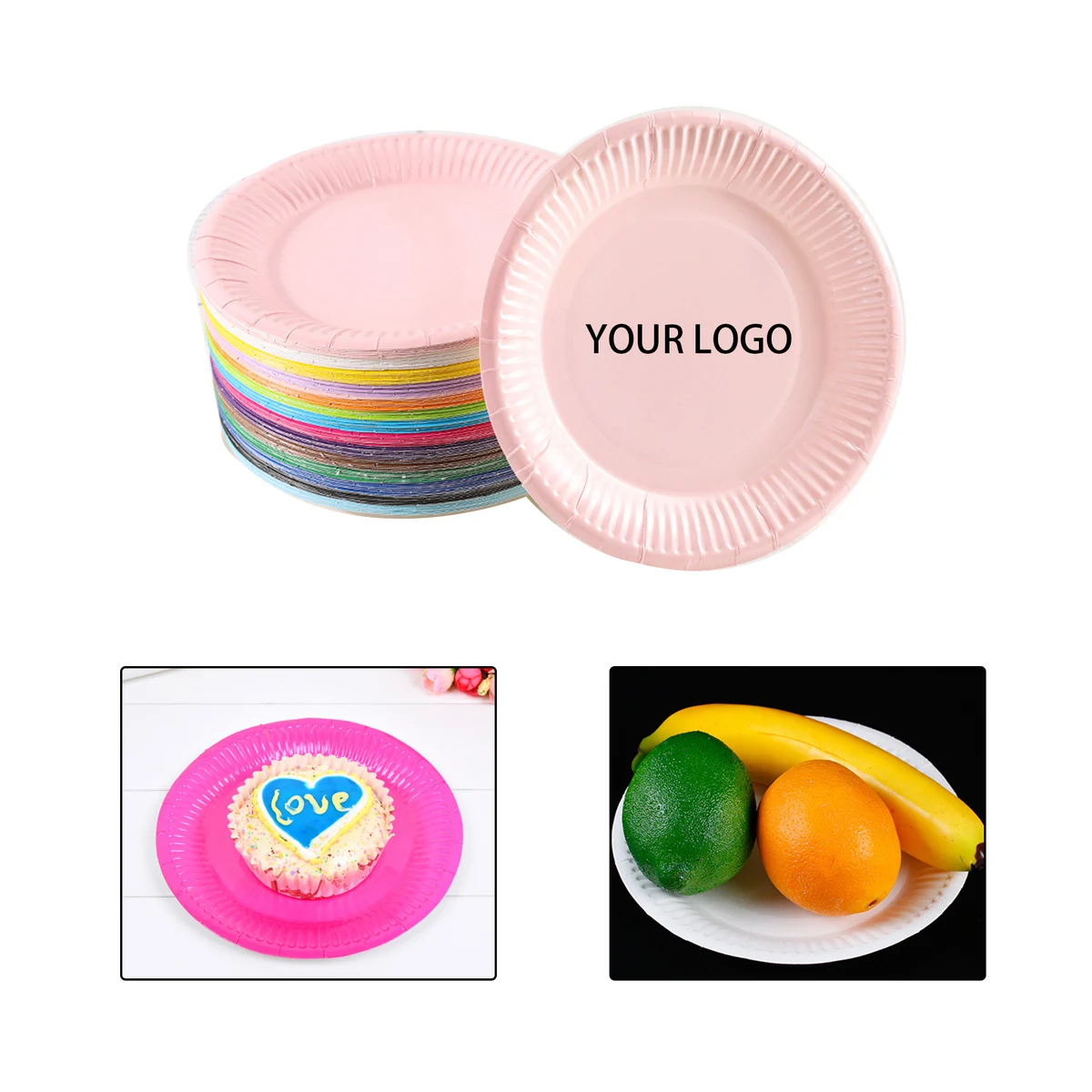 MOQ:1000pcs Custom Printed Paper Plates 1