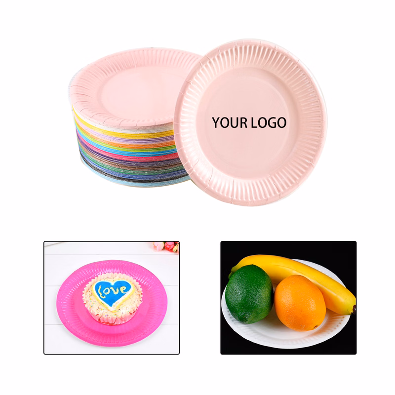 MOQ:1000pcs Custom Printed Paper Plates