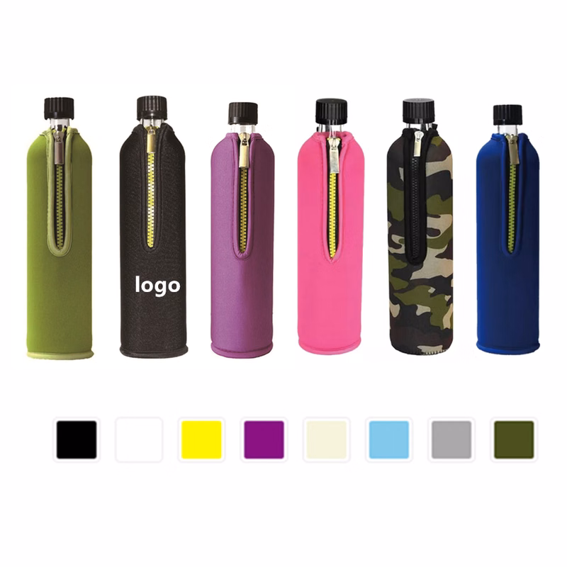 Zipped Slim Water Bottle Sleeve Coolie
