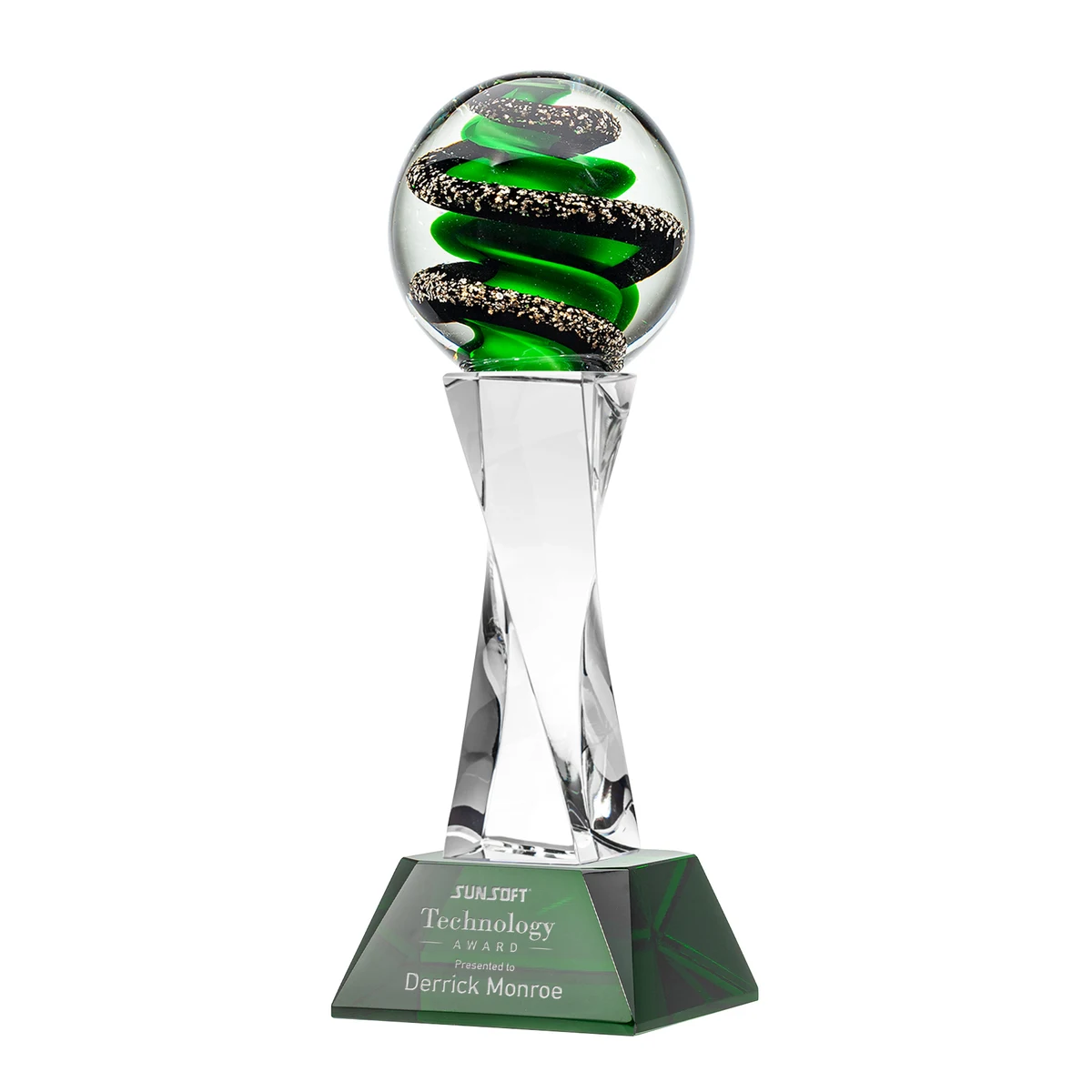 Zodiac Award on Langport Base - Green 1