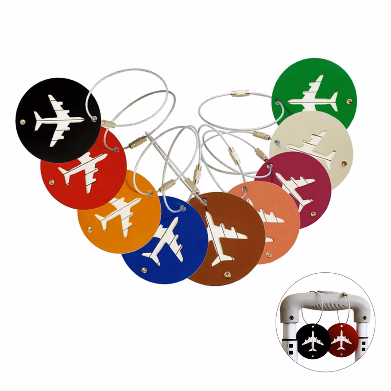 Circular Metal Luggage Tag