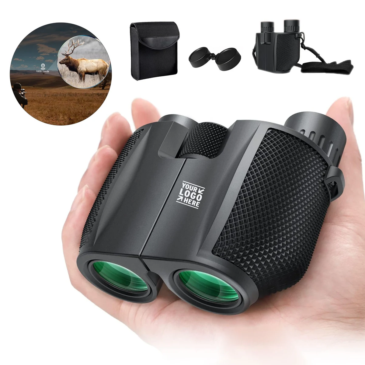 Adults Kids Outdoor Travel Hiking Large View Low Light Vision Easy Focus Compact 10x25 Binoculars 1