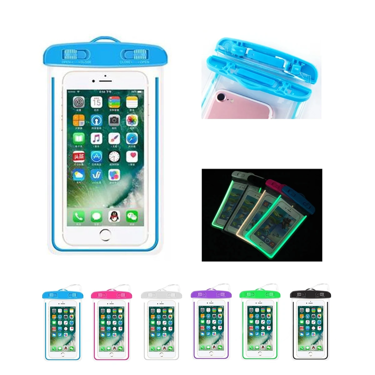 Luminous Pvc Waterproof Mobile Phone Bag 1