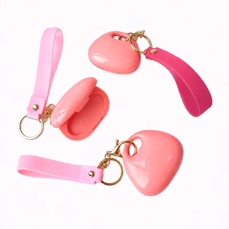 Custom Portable Makeup Case With Hanging Charm Keychain