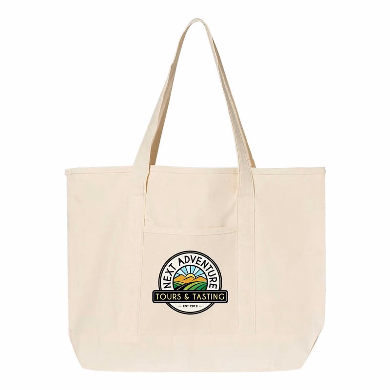 Q-Tees 34.6L Large Canvas Deluxe Tote