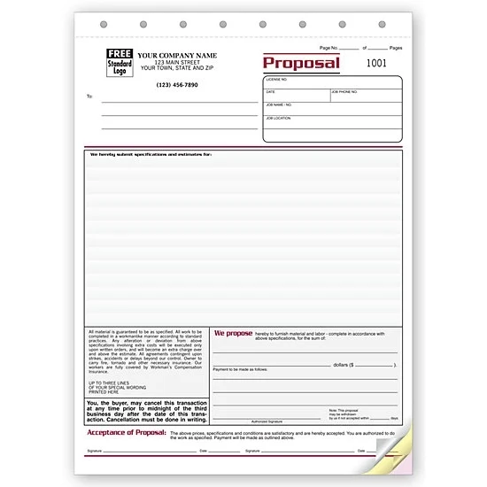 Contractor Proposals, With Variable Terms 1
