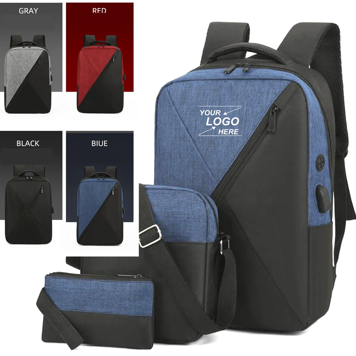 3-in-1 Business Laptop Backpack Set 1