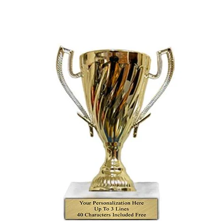 Cup Trophy: 5.5", 3x2" Marble base w/ 4.7" plas 1