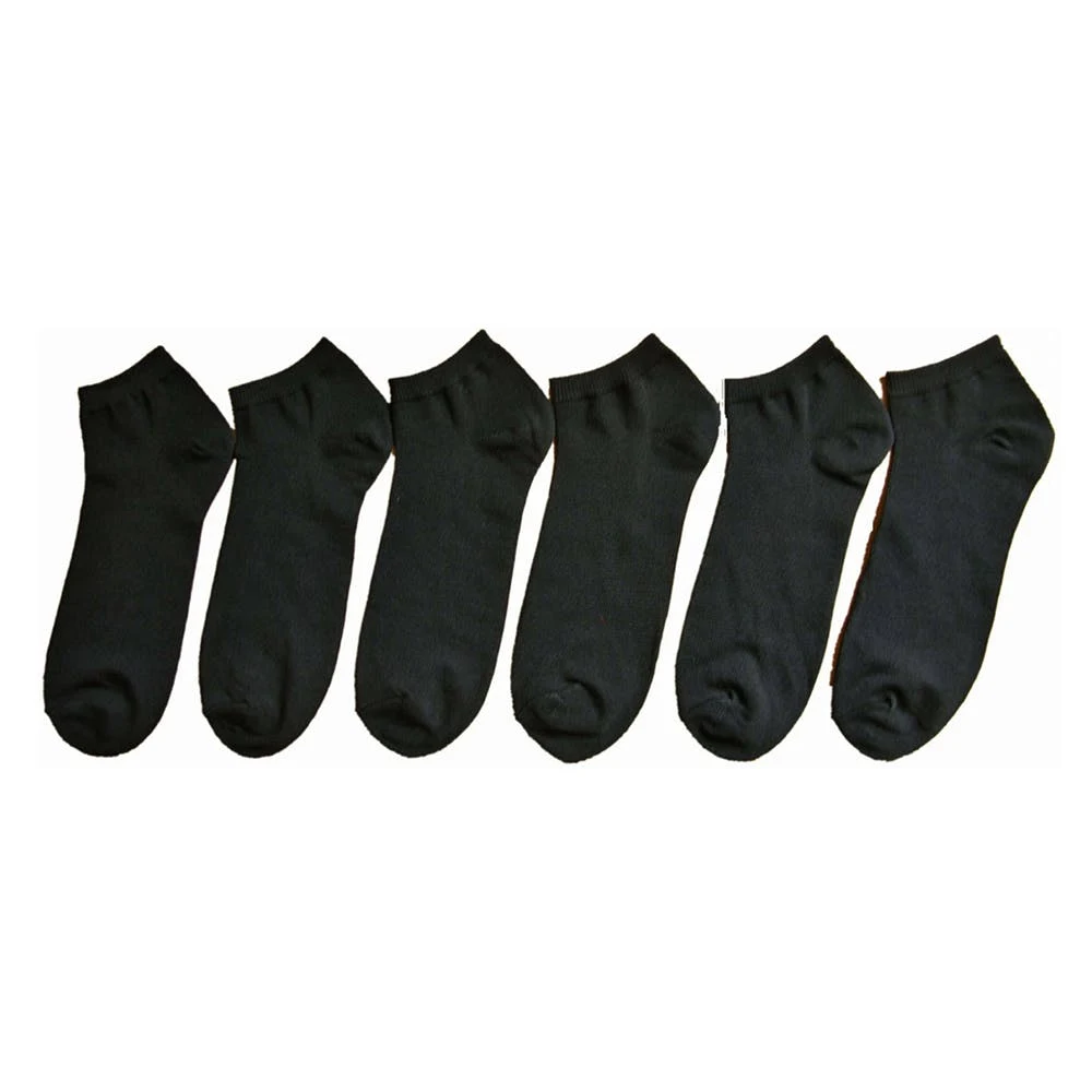 Men's No-Show Socks - Black Size 10-13 1