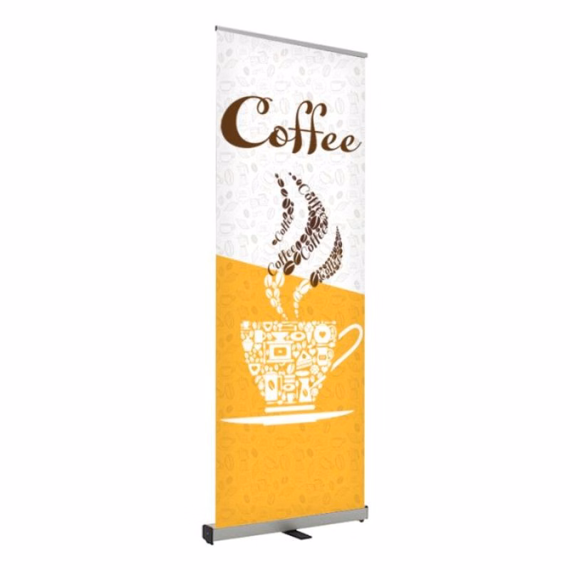 Coffee Pre Printed outdoor display Roll Fx Banner 24" x 80" - Design 2
