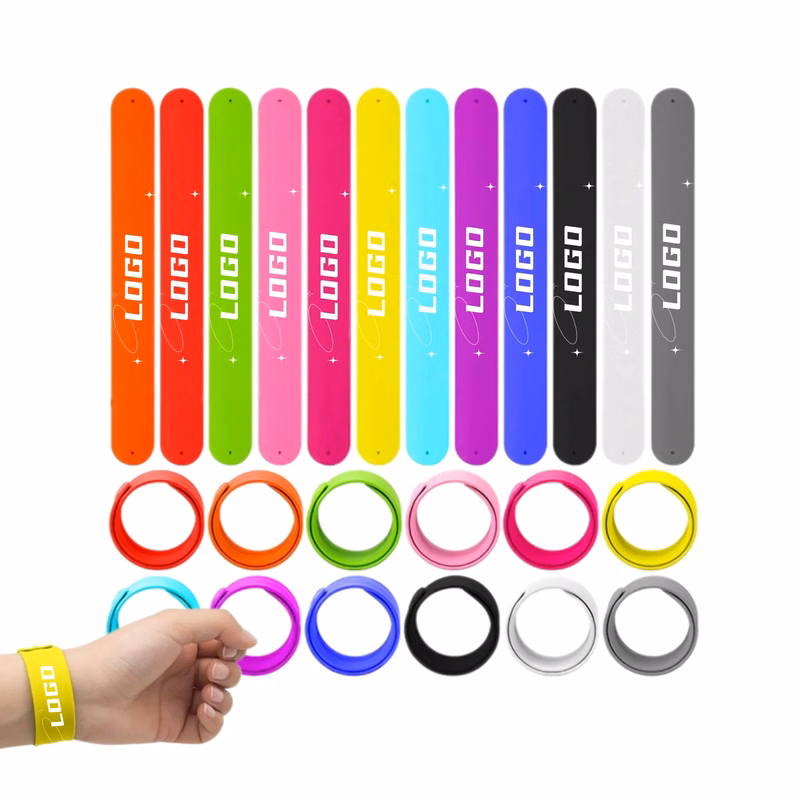 Custom Silicone Slap Bracelet 12 Colors