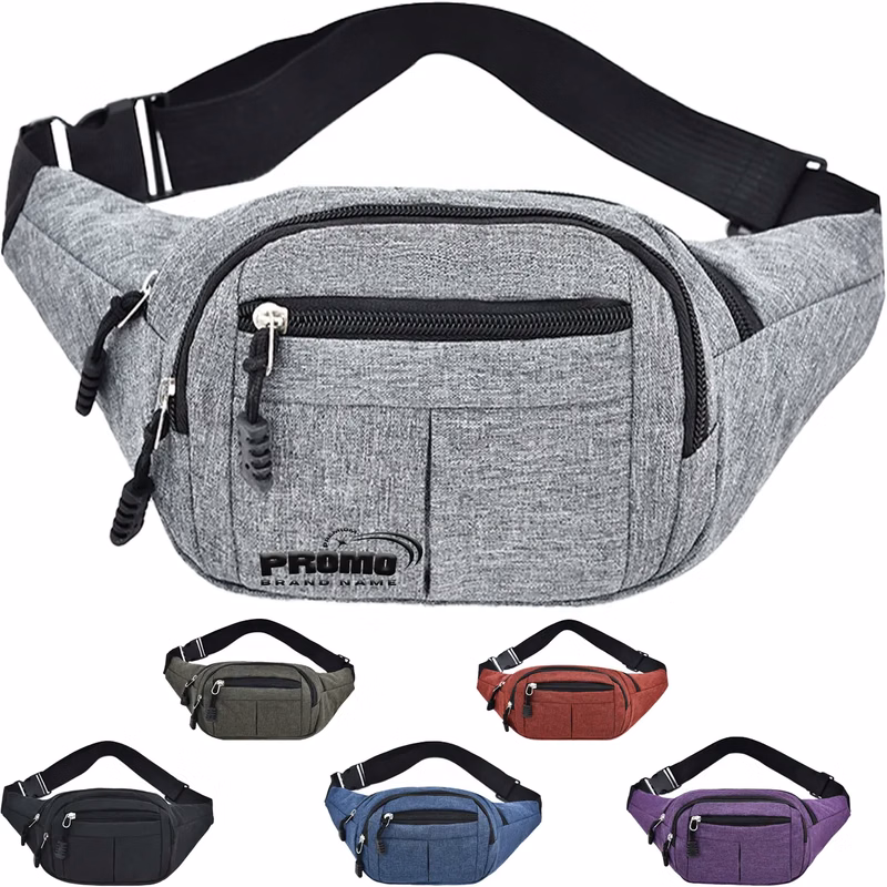 Hand-Free Waterproof Sports Waist Bag With Adjustable Strap