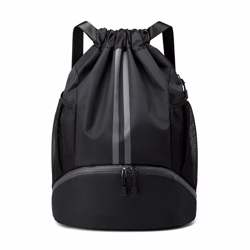 Drawstring Backpack with Shoe Compartment
