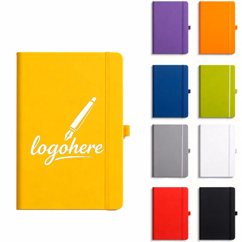 A5 Hardbound Notebook with Elastic Closure