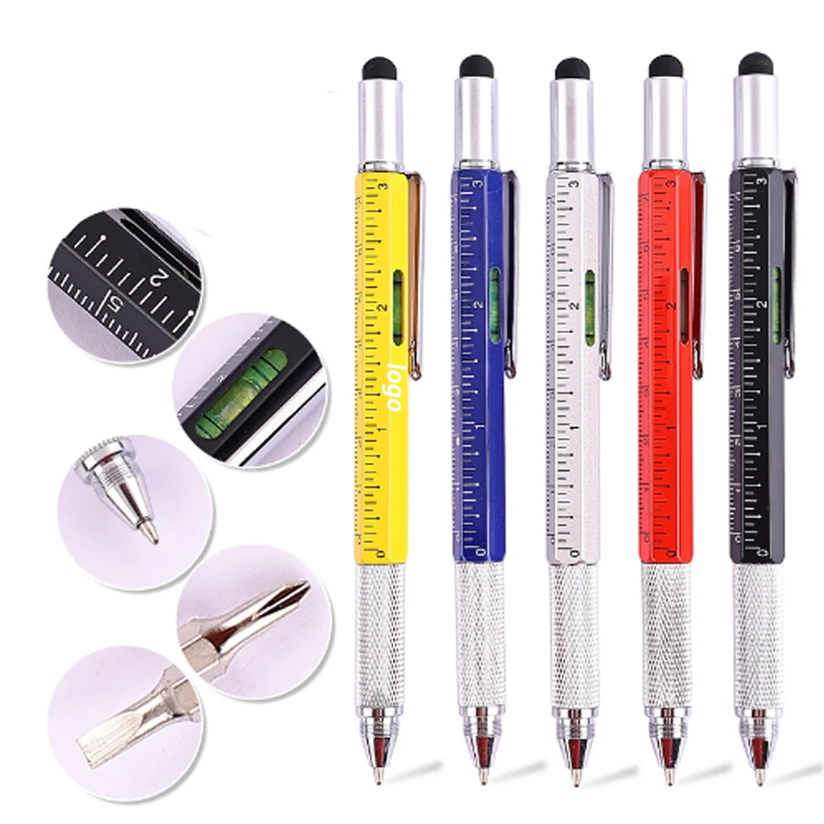 Multi-Tool Pen Levelling Scale Touch Screen Pen 1