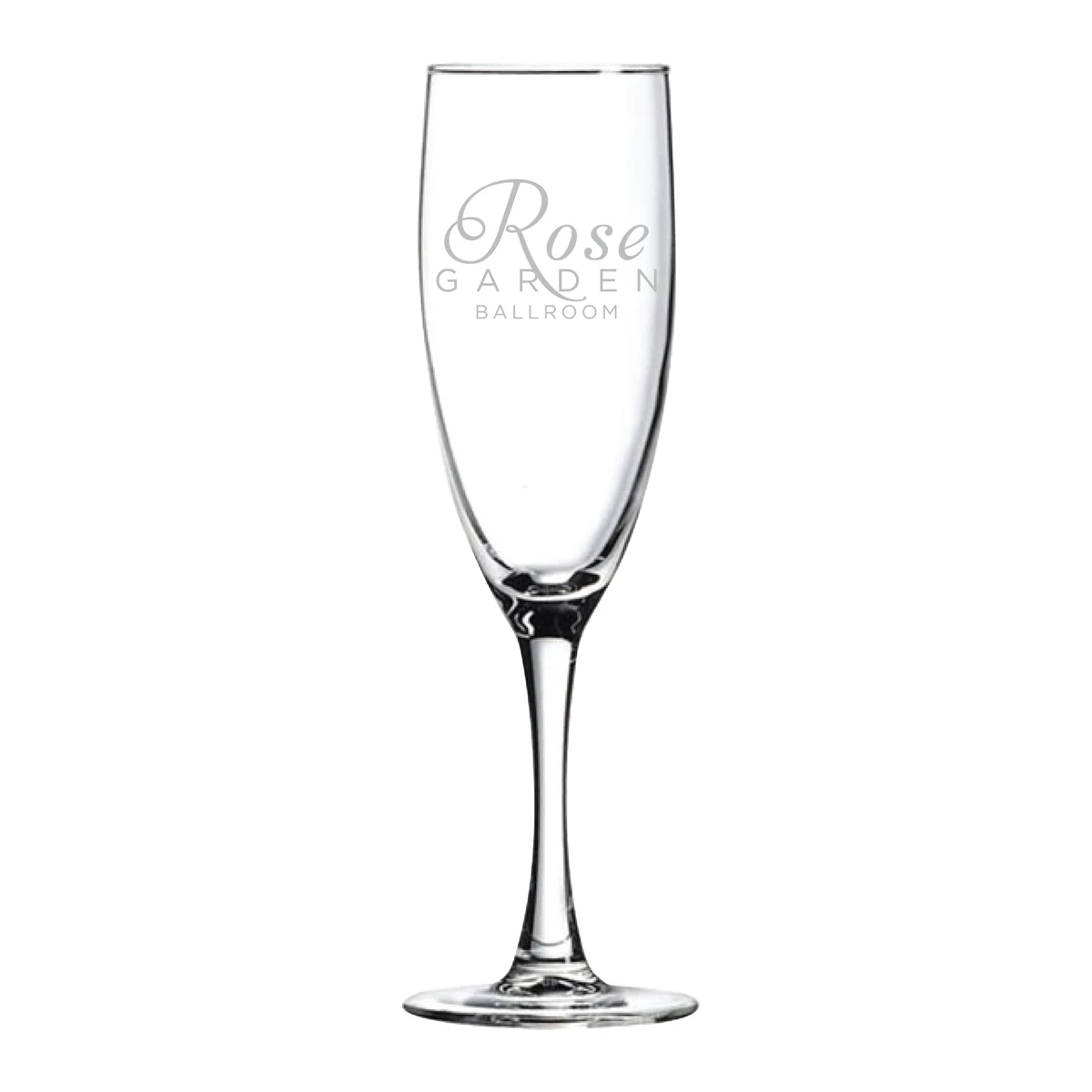 5.75 oz. Nuance Flute Wine Glass, custom glassware with logo imprint 1
