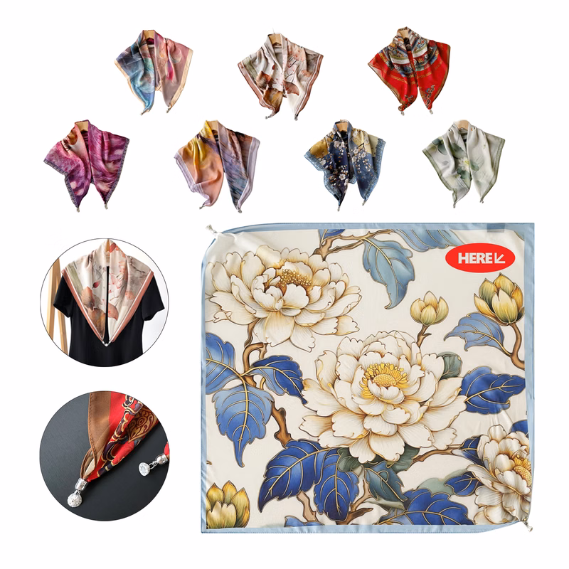 Versatile Soft Magnetic Silk Scarf MOQ 50
