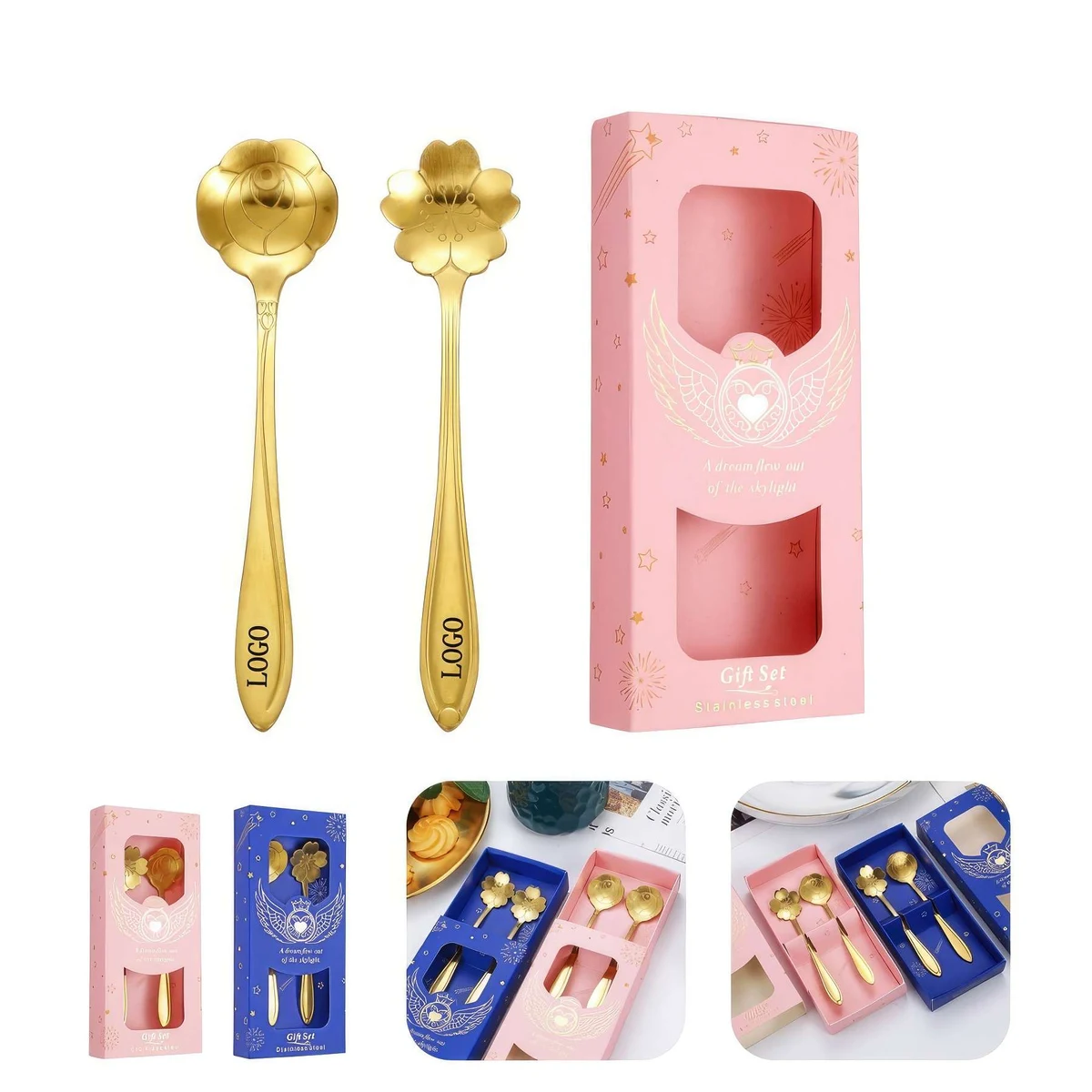 Stainless Steel Coffee Stirrers,Ice Cream Spoon 1