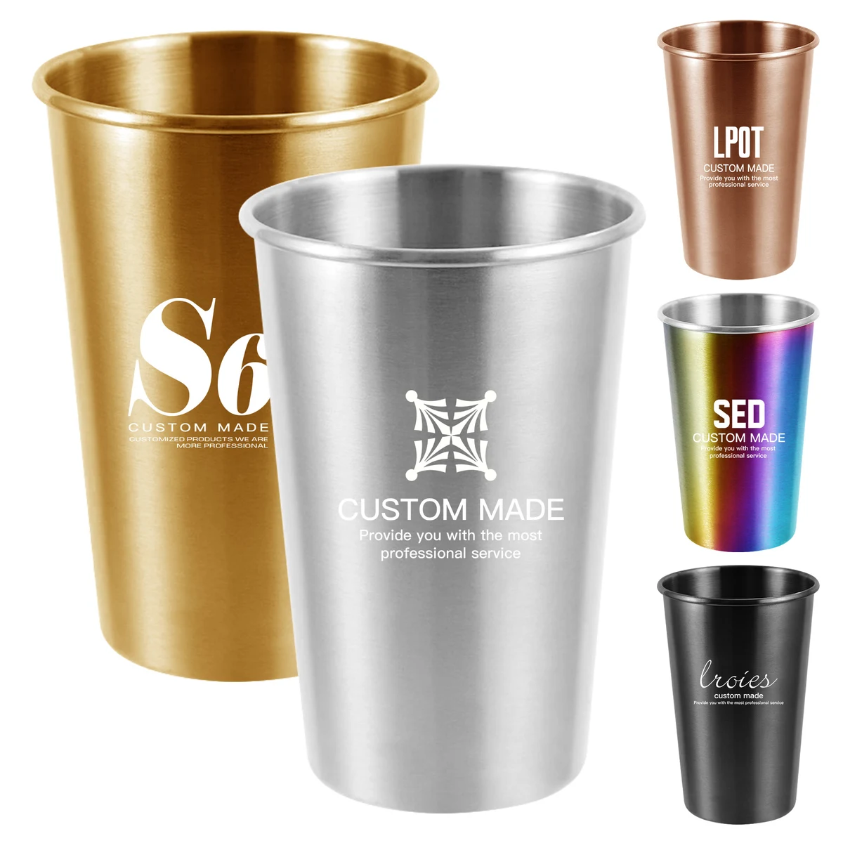 16 oz Stainless Steel Pint Cup Water Tumbler 1
