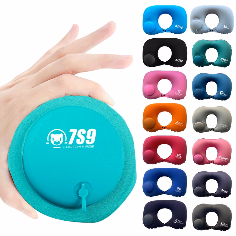 Portable Press Inflatable U-Shape Neck Pillow