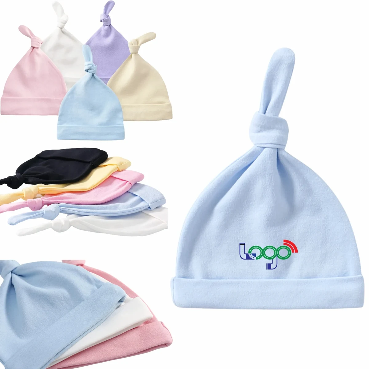 Newborn Soft Cotton Knotted Hat 1