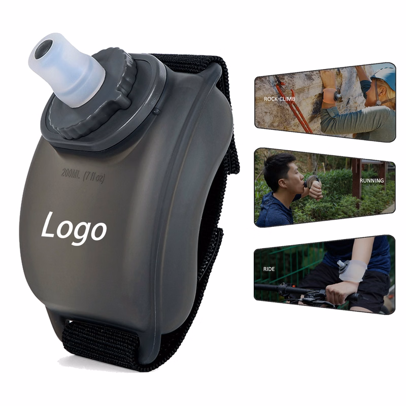 7oz Food-Grade Silicone Wrist Water Bottle
